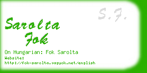 sarolta fok business card